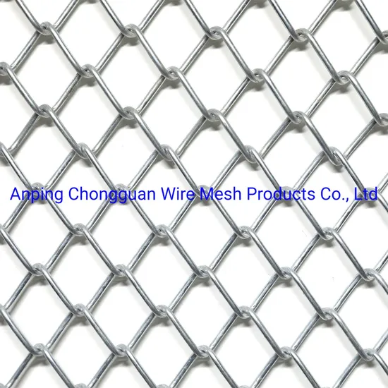 Garden Security Galvanized Chain Link Wire Mesh Fence Netting Panel Plastic Coated Green Color